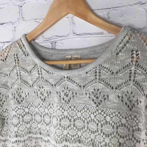 By Design lightweight crochet knit sweater - Picture 2 of 6